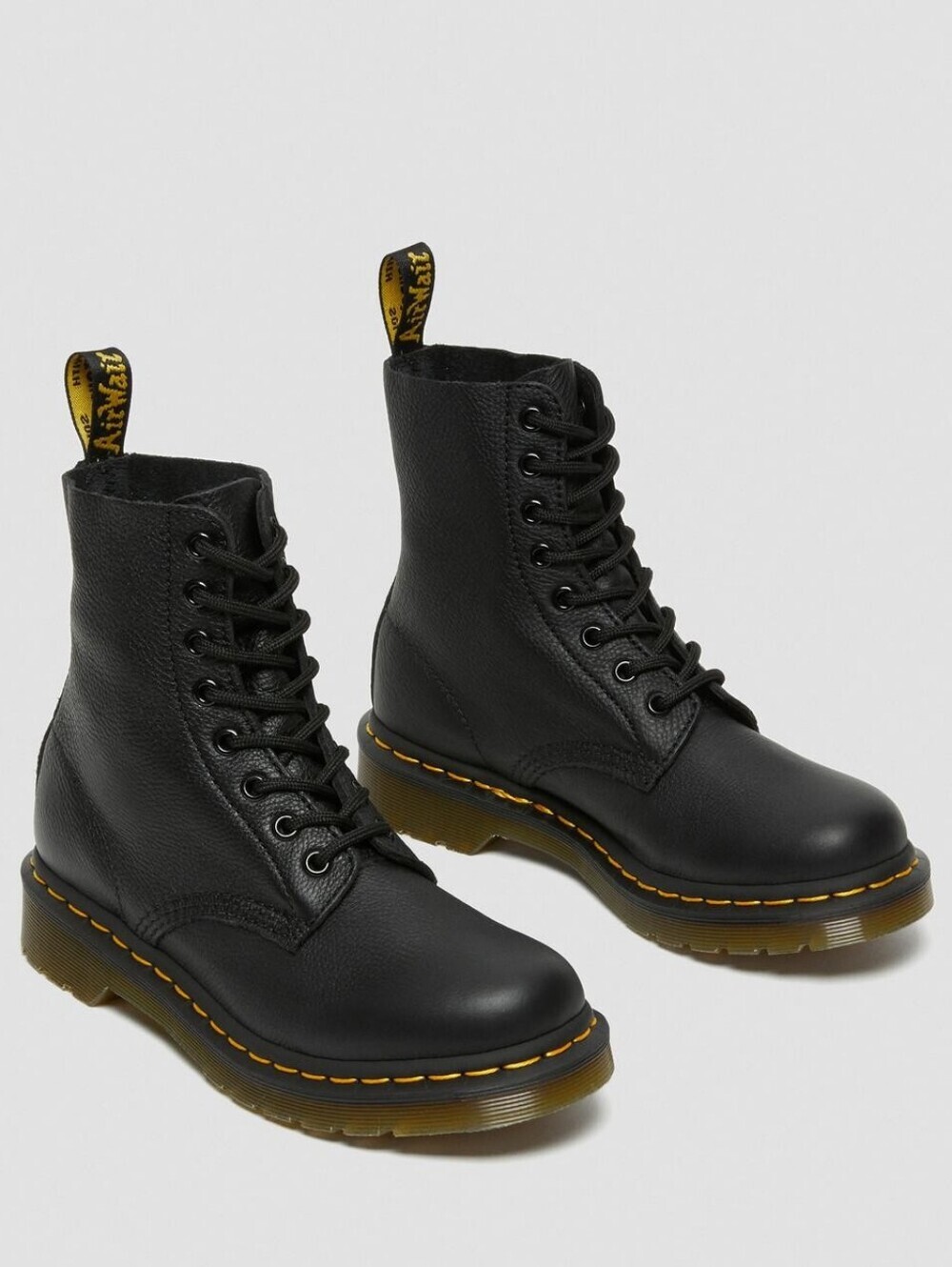 Dr. Martens 1460 Pascal Virginia L Youth Leather Black Boho Boots Size US 5
